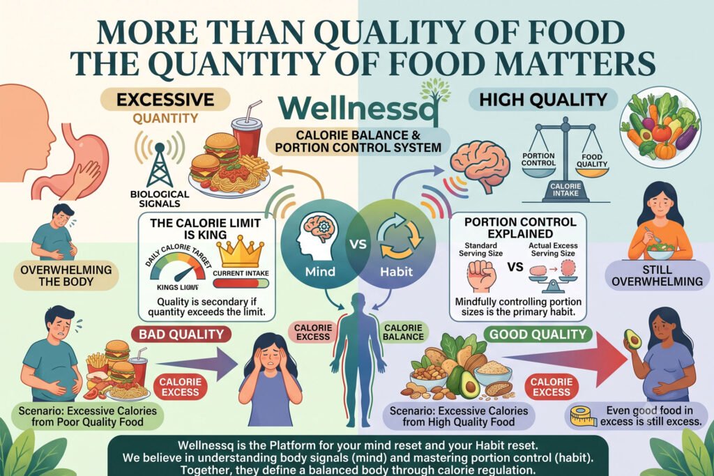 More than Quality of Food the Quantity of Food Matters